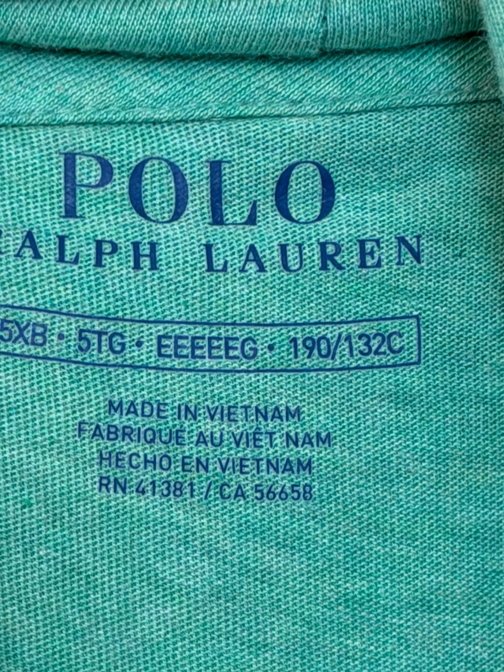 Polo by Ralph Lauren Mint Green Crewneck Hoodie 5XL - Picture 6 of 7